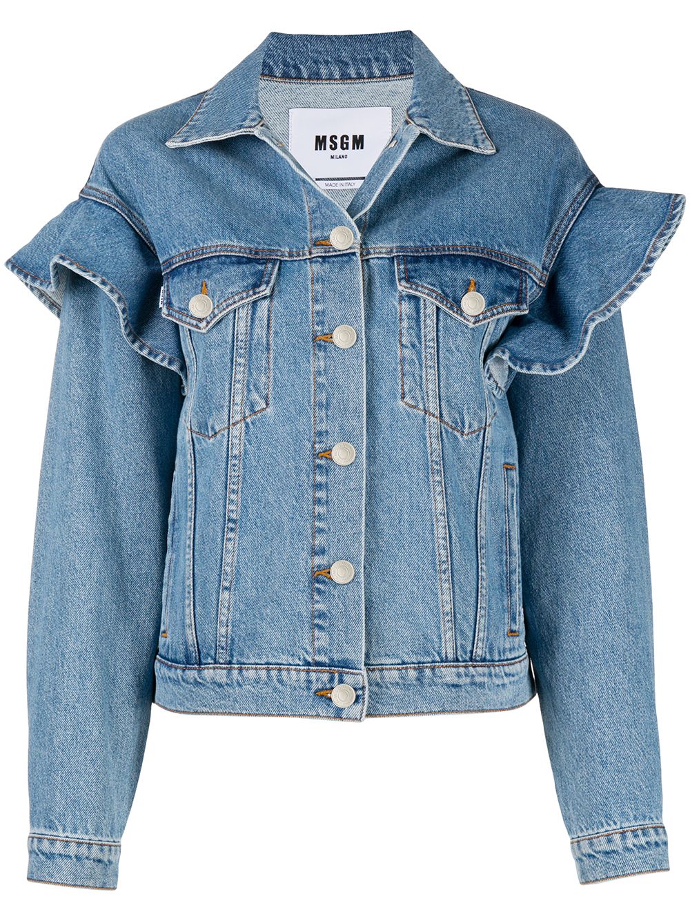 ruffled jean jacket