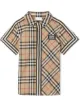 الصورة 1 من Burberry Kids قميص بكاروهات كلاسيكية وأكمام قصيرة