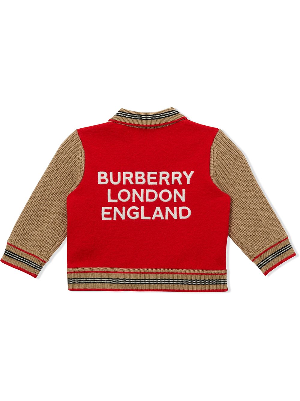 фото Burberry kids куртка в стиле колор-блок с вышитым логотипом