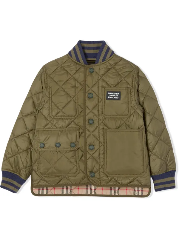 burberry kids quilted jacket