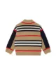 Burberry Kids كارديغان مخطط بشعار