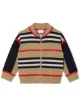الصورة 1 من Burberry Kids كارديغان مخطط بشعار