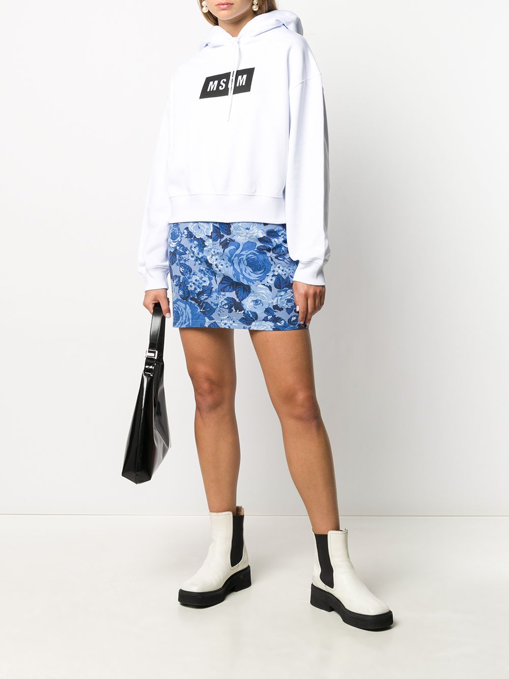 MSGM Hoodie met logoprint - Wit