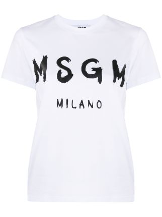 MSGM Logo Print T-shirt - Farfetch
