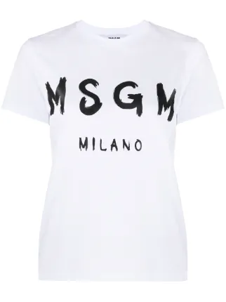 MSGM Logo Print T-shirt - Farfetch