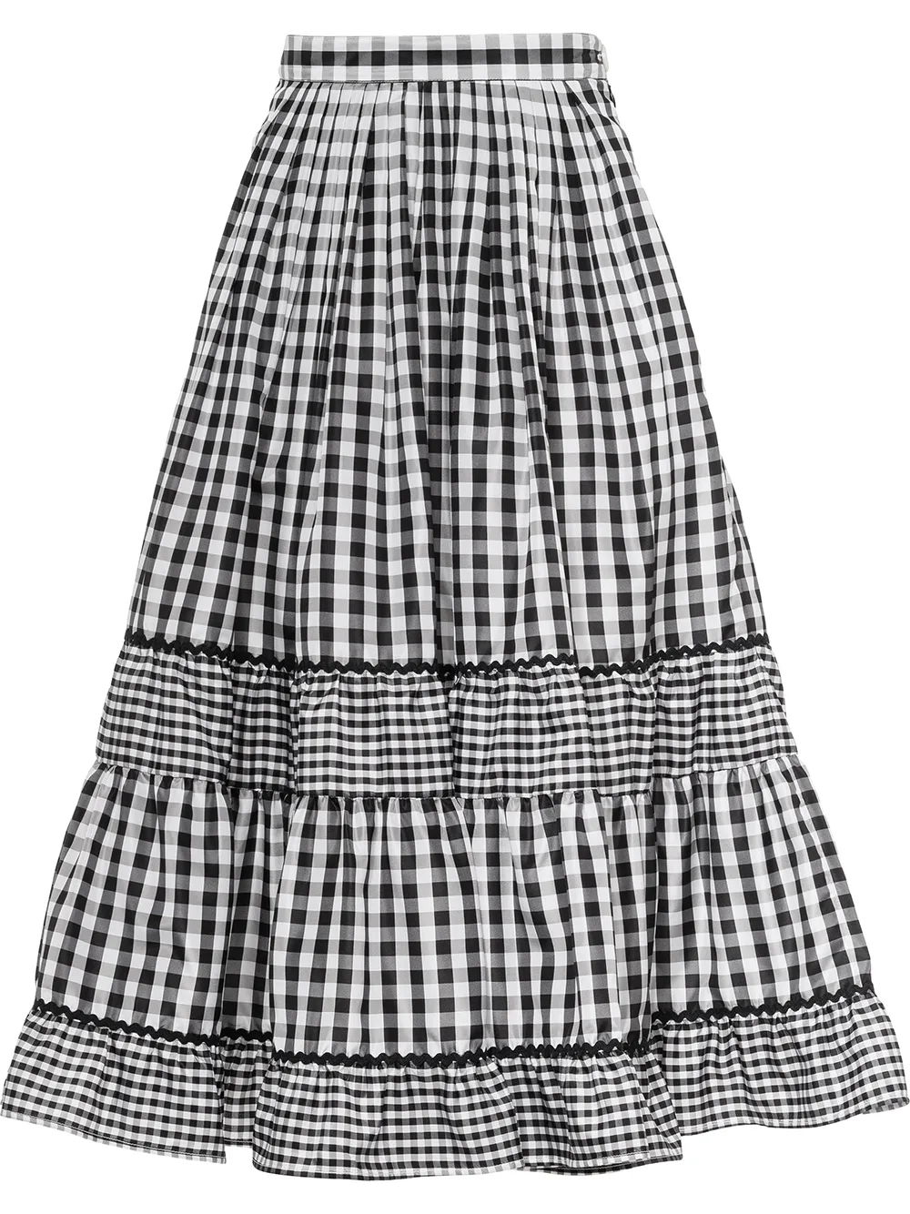 black gingham skirt