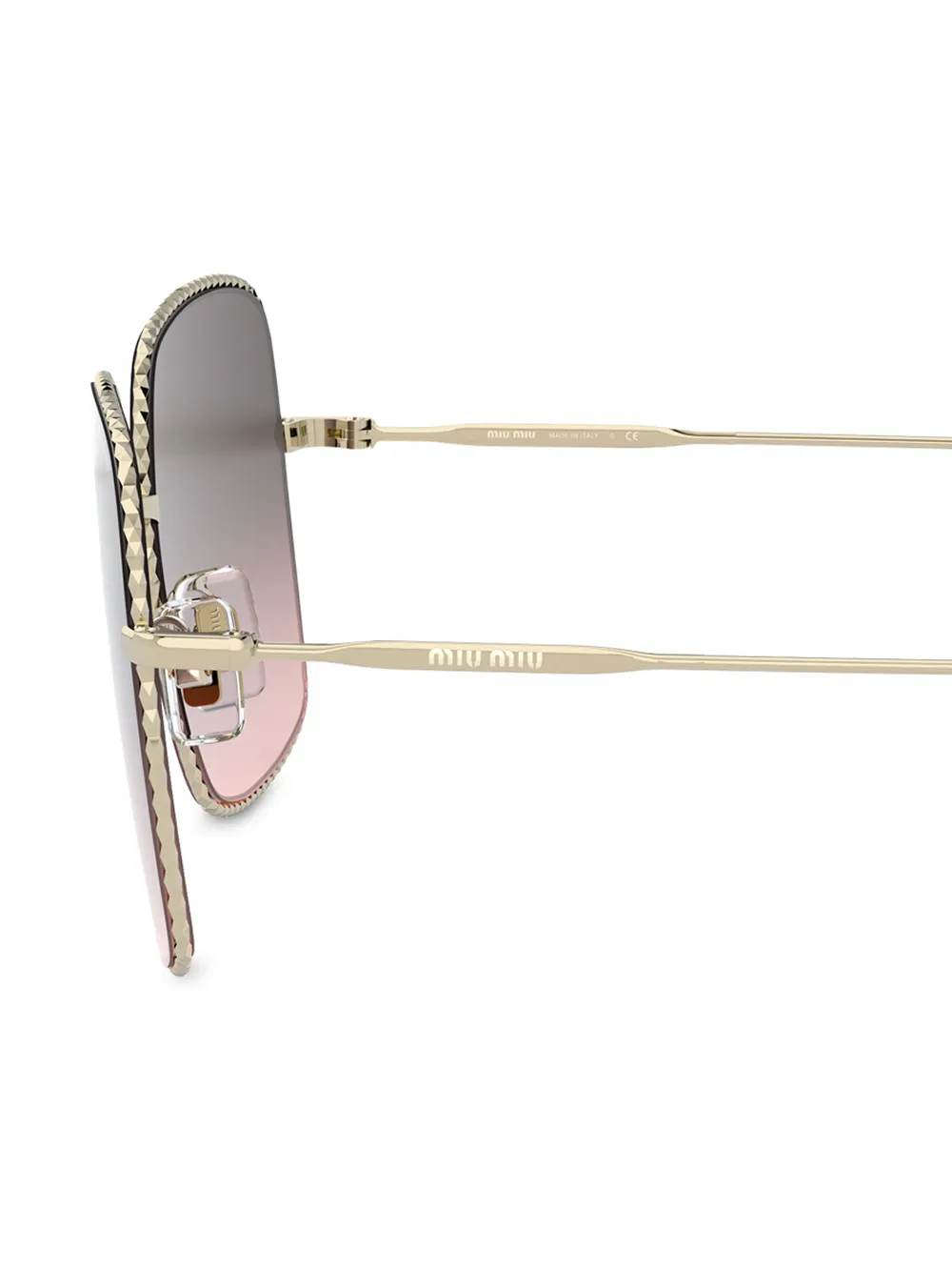 фото Miu miu eyewear солнцезащитные очки la mondaine в массивной оправе