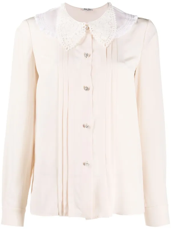 lace collar shirt