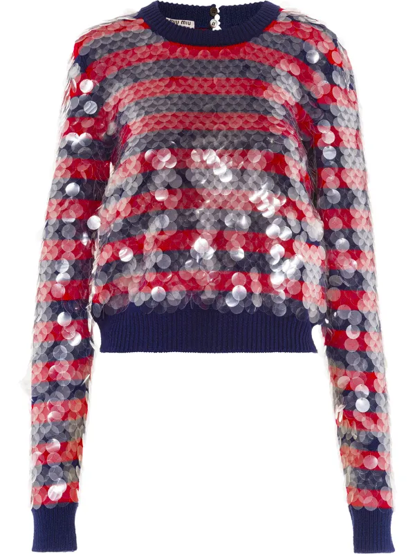 sparkly striped jumper