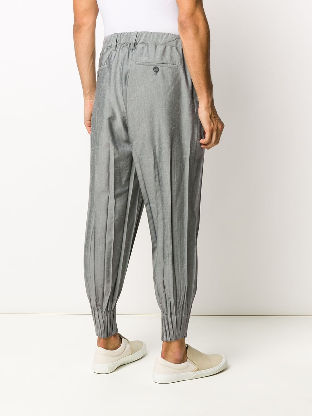 фото Issey miyake men pleated gathered ankles trousers