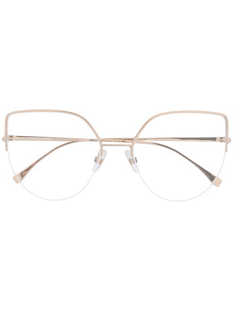 Fendi Eyewear Oversized Pilotenbrille