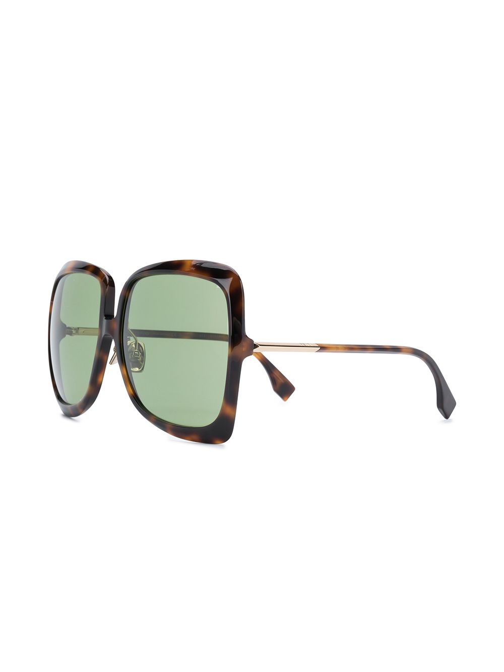 фото Fendi eyewear солнцезащитные очки в массивной оправе черепаховой расцветки