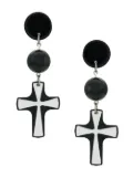 Amir Slama cross earrings - Black