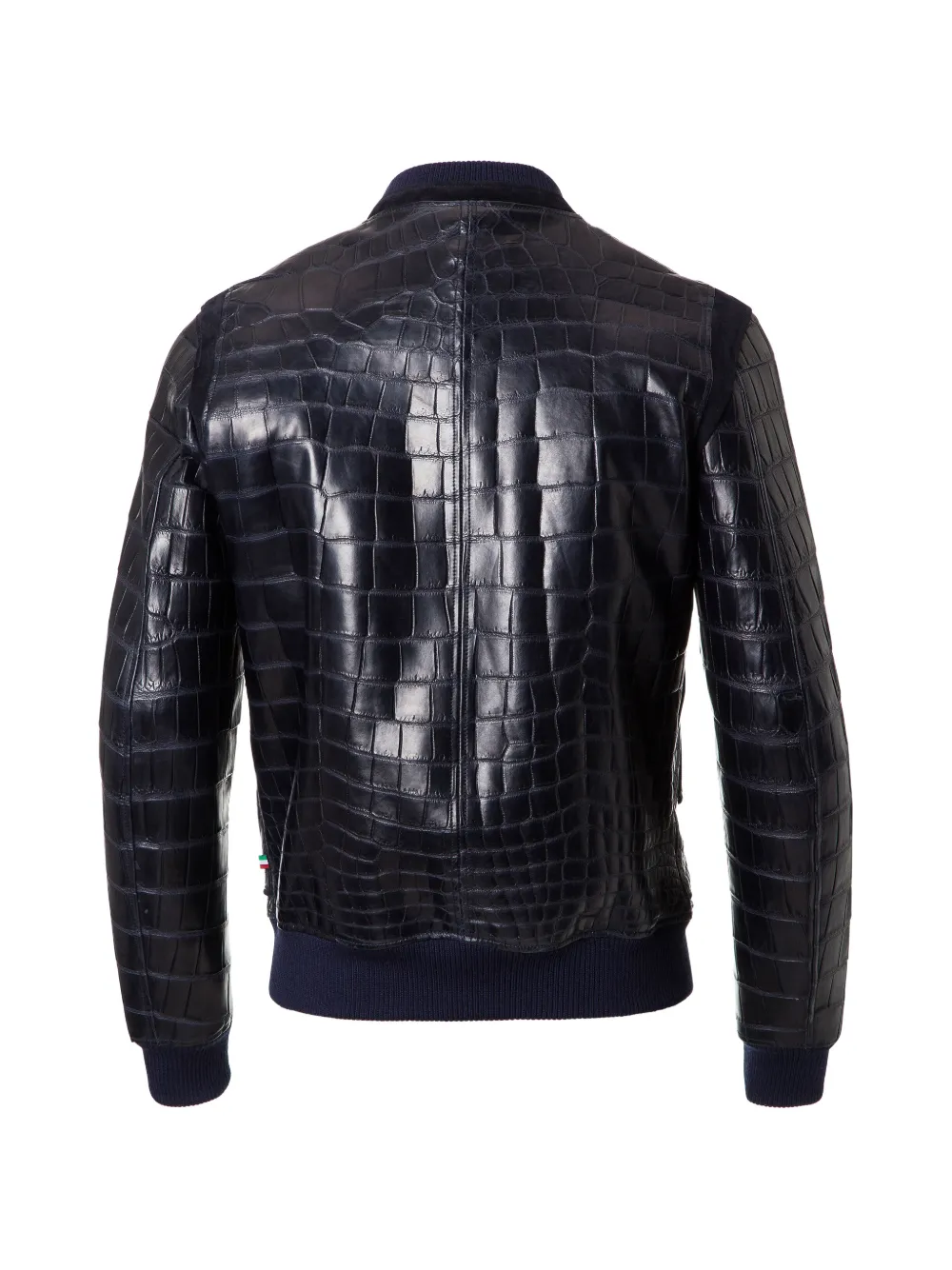 Philipp Plein James leren jack met krokodillen-reliëf Blauw