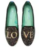 Blue Bird Shoes Love glitter loafers