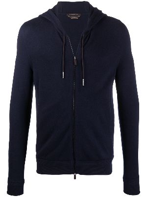 Blue hot sale hoodie zipper