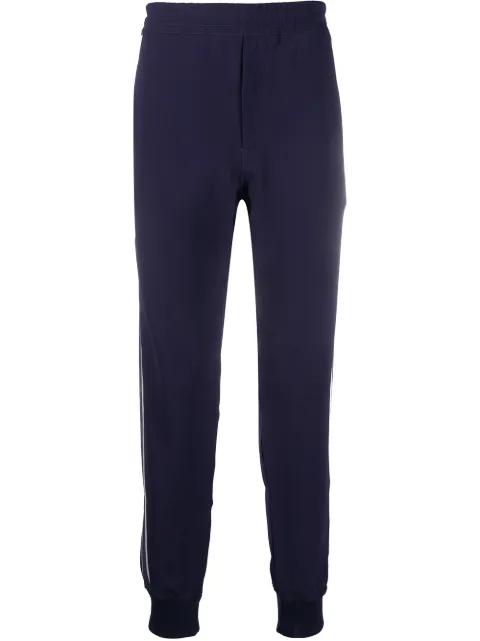 Alexander McQueen piped-trim detailed track pants