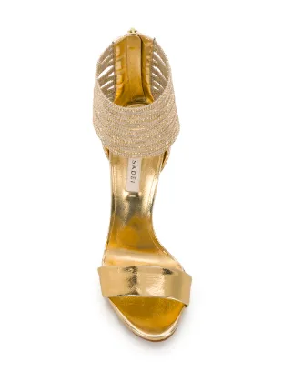 techno blade 格形带饰高跟凉鞋