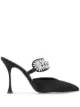 Image 1 of Manolo Blahnik crystal-embellished mules