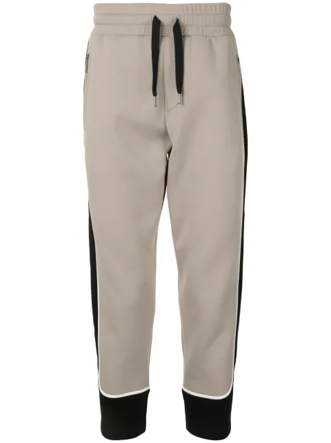 panelled track pants with elasticated drawstring waist