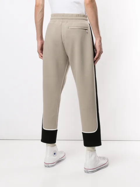 panelled track pants with elasticated drawstring waist