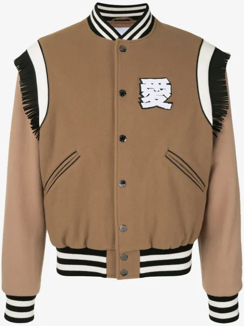 Ports V chamarra bomber con ribete de flecos