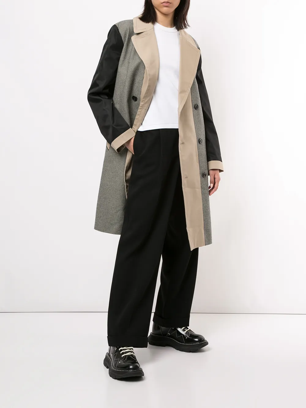  Ports V Trenchcoat Mit Einsatz   Grau 