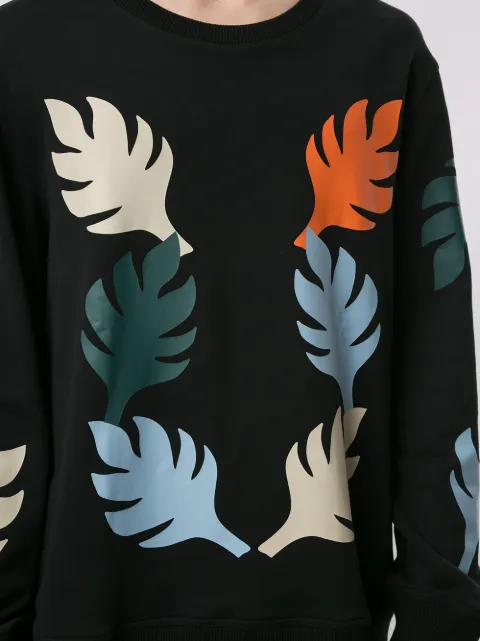leaf print jumper