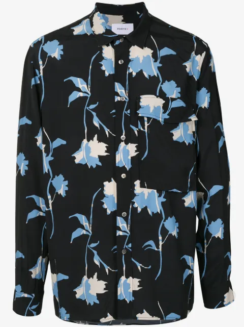 Ports V chemise à fleurs