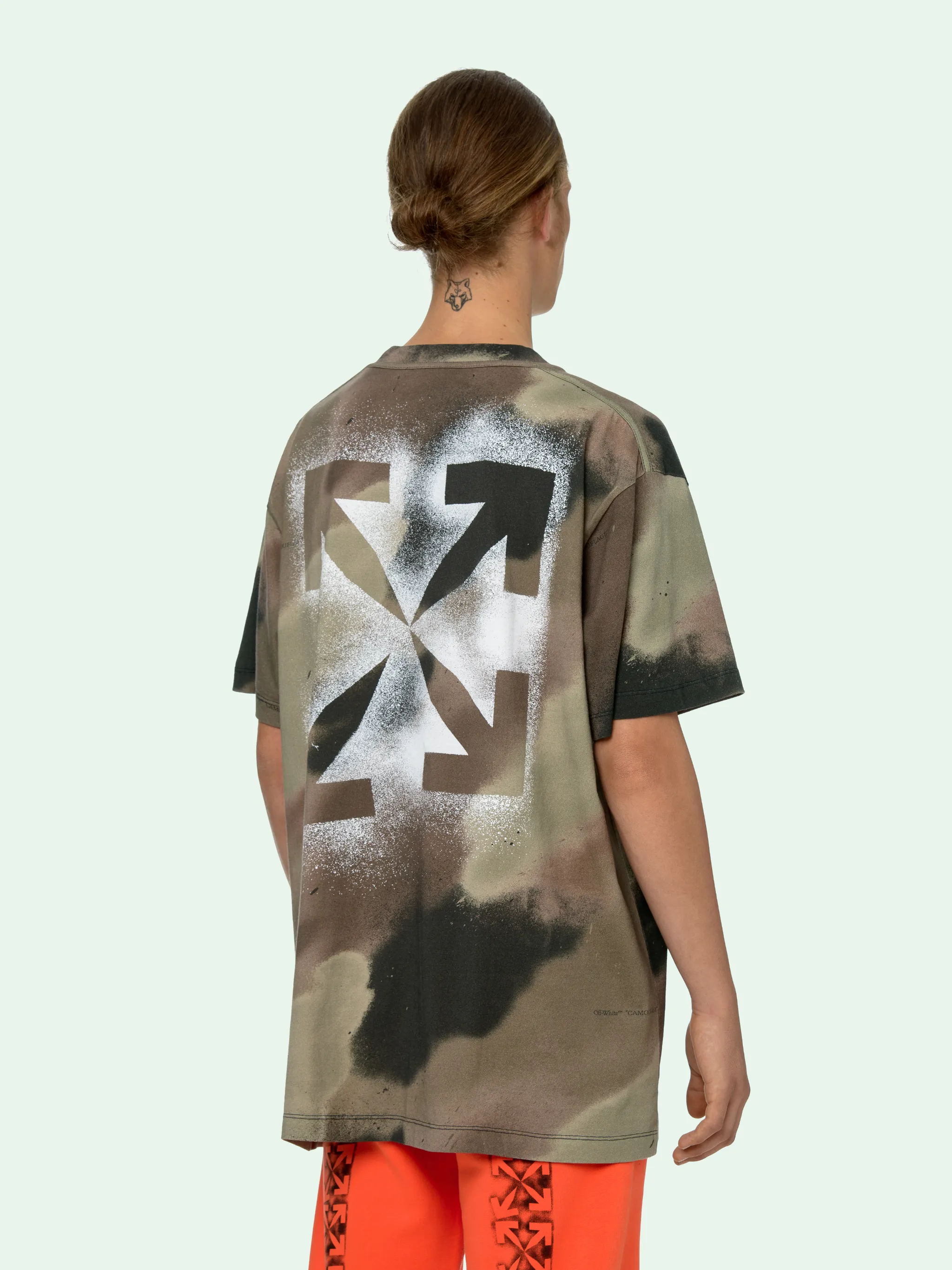 CAMO STENCIL S/S OVER T-SHIRT - Off 