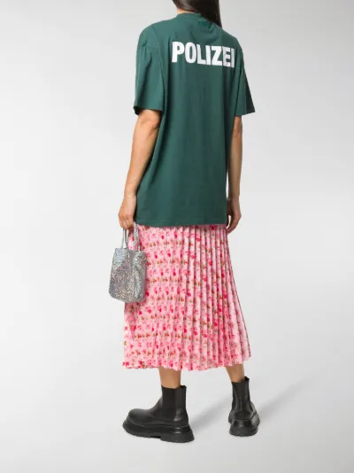 VETEMENTS Polizei-print cotton T-shirt 