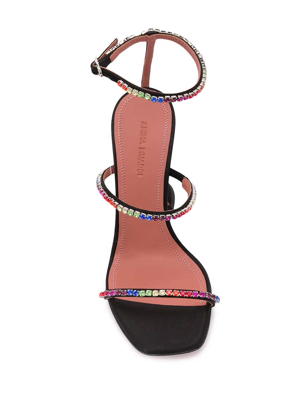 Amina Muaddi Gilda crystal-embellished sandals Black