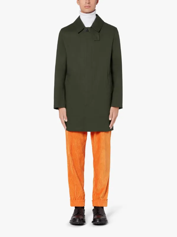CAMBRIDGE Bottle Green RAINTEC Cotton Short Coat | GMC-100