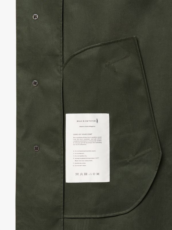 CAMBRIDGE Bottle Green RAINTEC Cotton Short Coat | GMC-100