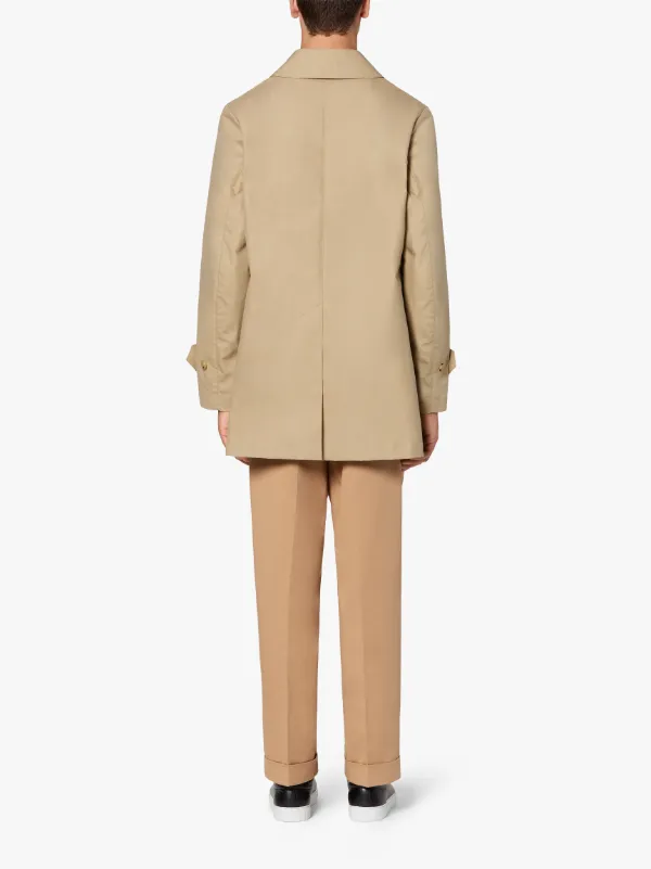 TORRENT Beige Cotton Short Raincoat | GMM-202