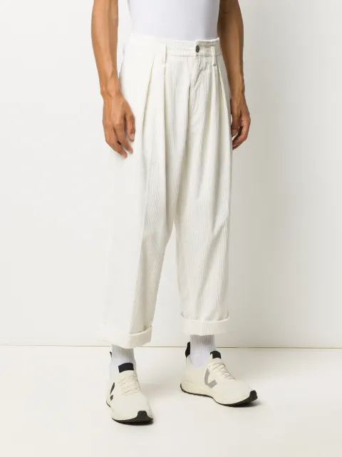 Mackintosh TOKYO wide-leg Cropped Corduroy Trousers - Farfetch