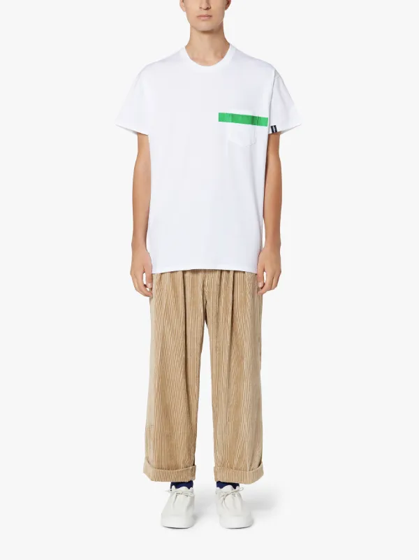 White x Green Cotton T-Shirt | GJM-206
