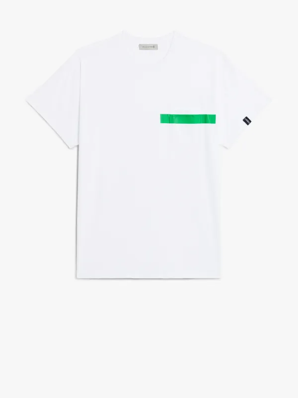 White x Green Cotton T-Shirt | GJM-206