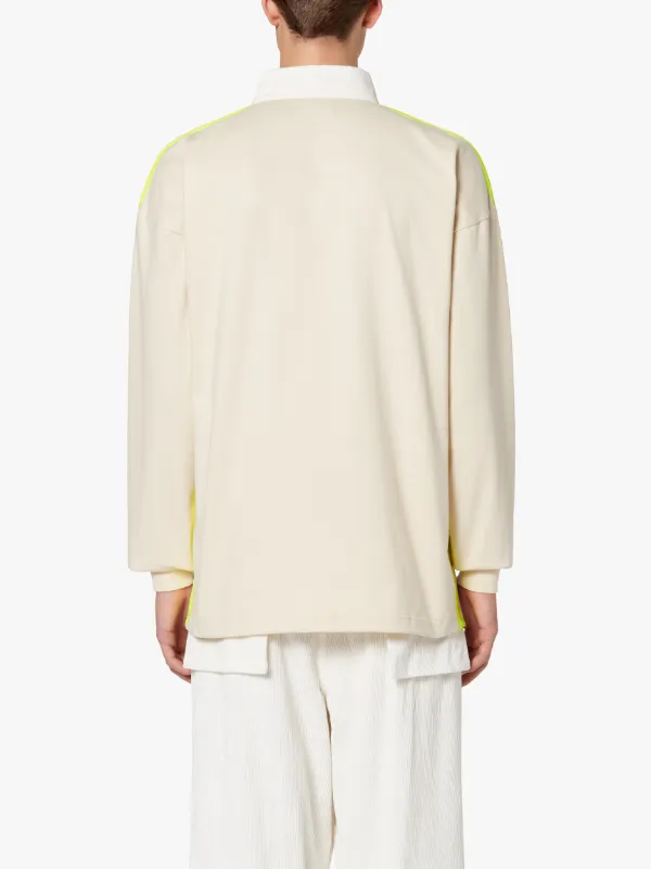 Bone White x Yellow Cotton Rugby Shirt | GJM-201