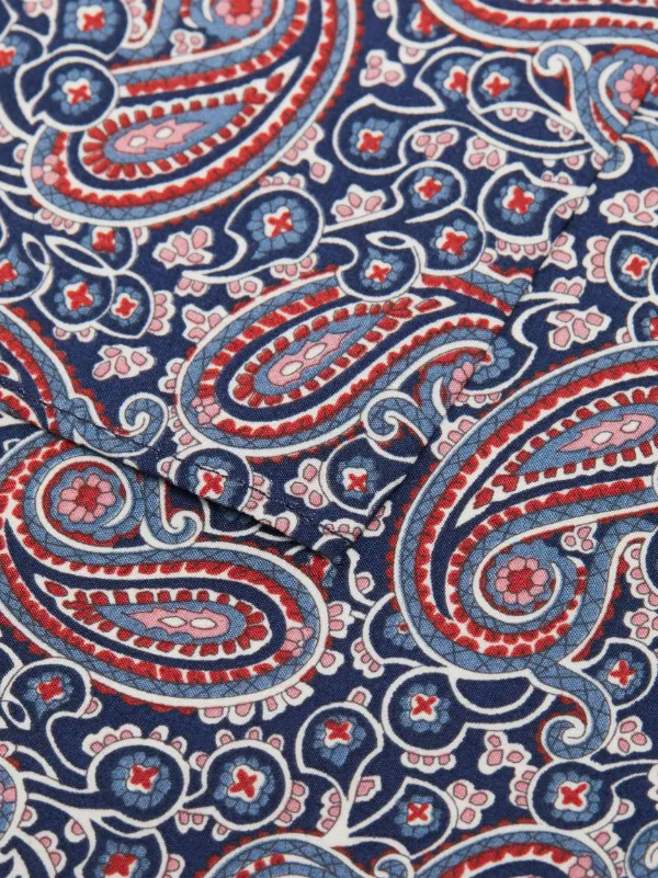 RAFFERTY Blue x Red Cotton LIBERTY Print Scarf | ACC-S01