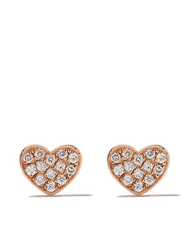 rose gold diamond stud earrings