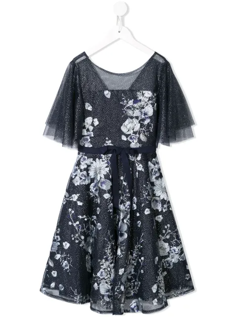 MARCHESA NOTTE MINI Gisele floral print dress