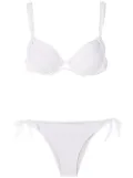 Amir Slama ruched detail bikini set - White