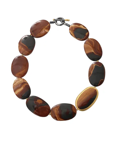 YOSSI HARARI 24kt yellow gold agate necklace