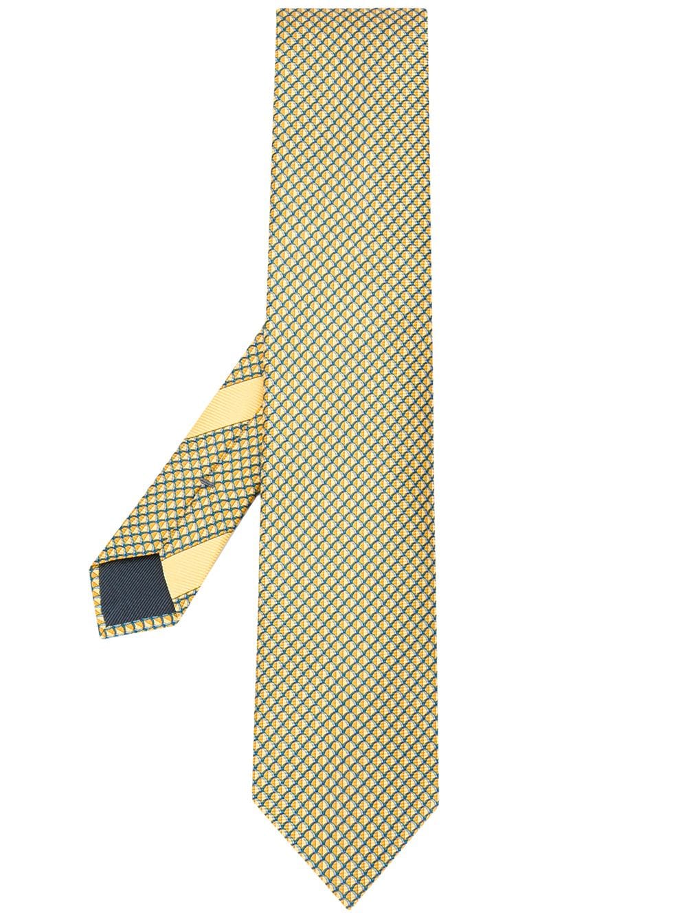 фото Ermenegildo zegna галстук с геометричным принтом