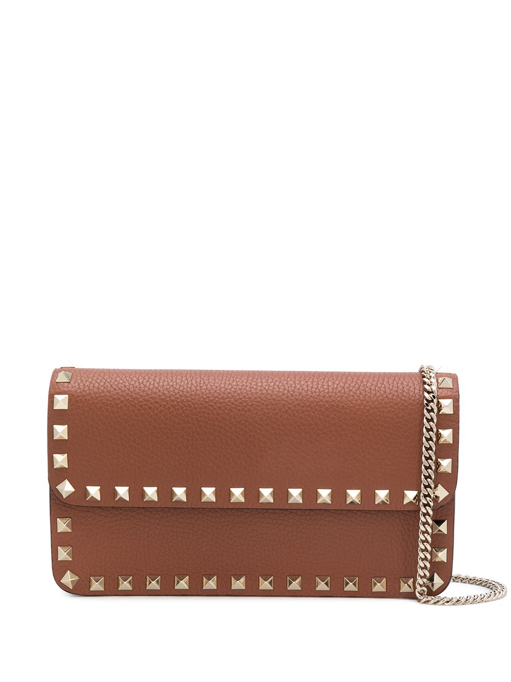 фото Valentino garavani rockstud chain-strap clutch bag