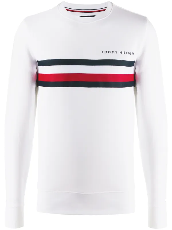 white tommy hilfiger crew neck