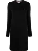 Image 1 of Tommy Hilfiger logo embroidered knitted dress