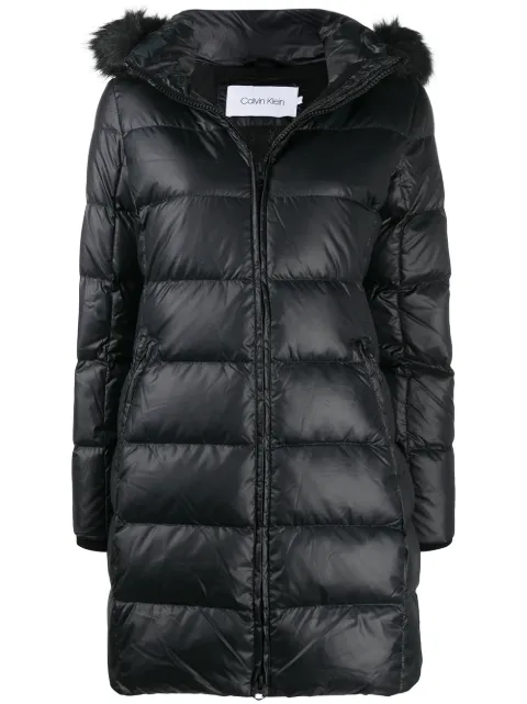 calvin klein hooded down jacket