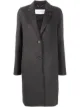 Image 1 of Calvin Klein logo tape single-breasted coat